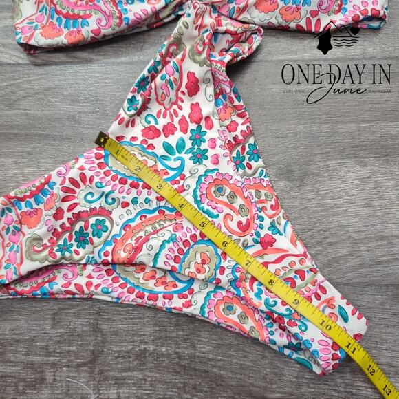 Adisputent High Cut Floral Bikini Swimsuit Size M - Picture 3 of 4